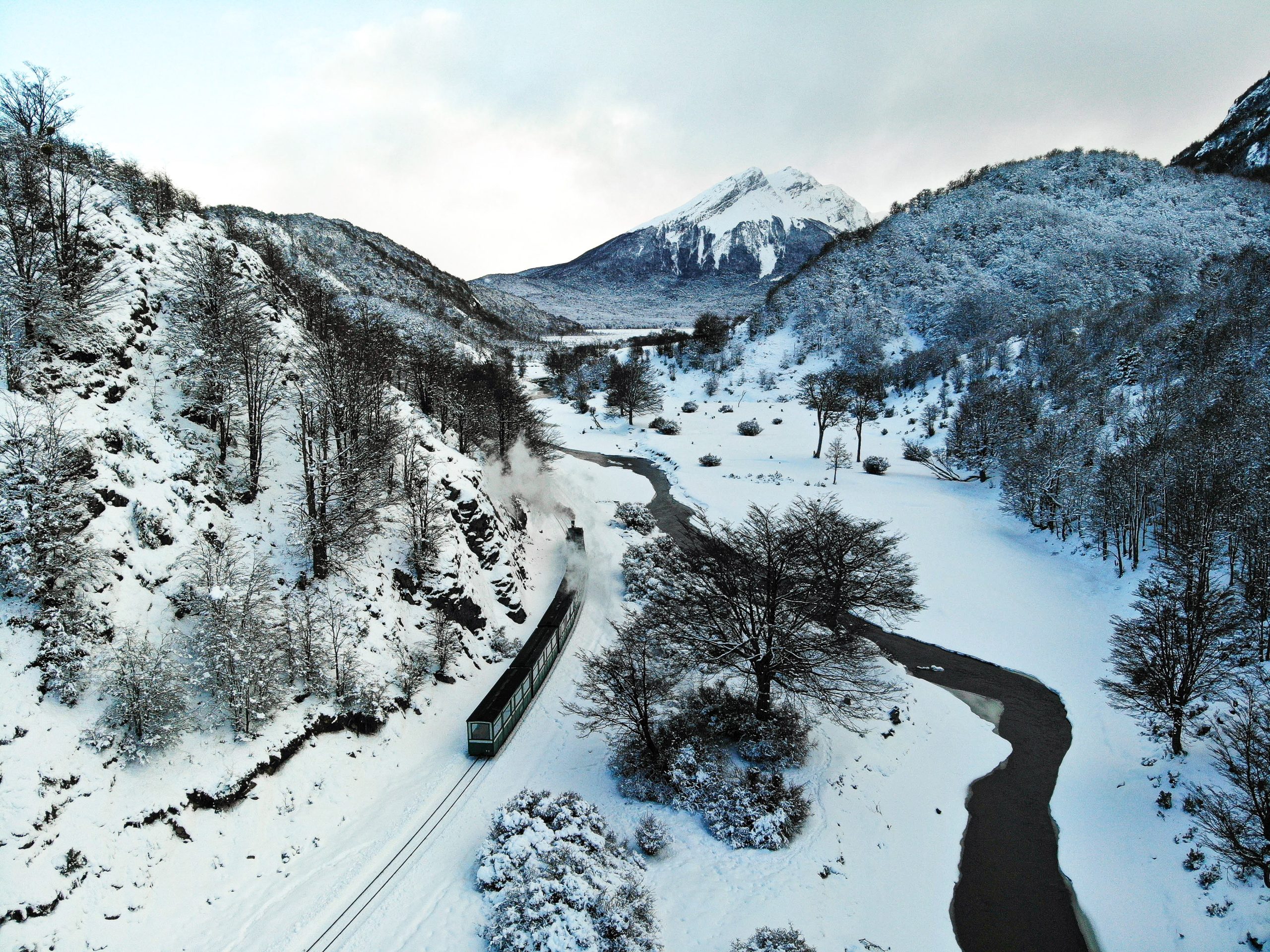 Parque Nacional Tierra del Fuego no inverno (Trem do Fim do Mundo)